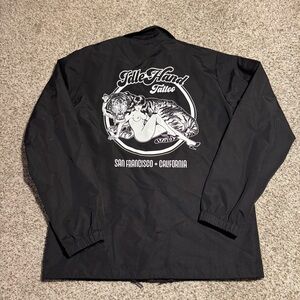 Idle Hand Tattoo Black Coach Jacket - San Francisco Graphic - Size M/L**
